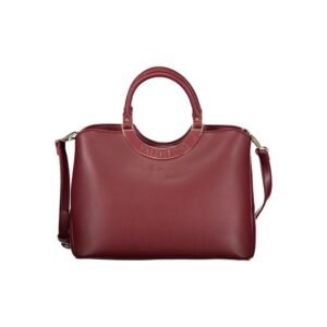 Red Polyurethane Women's Bag