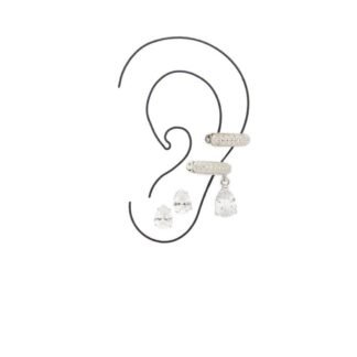 Silver Elastane Earrings