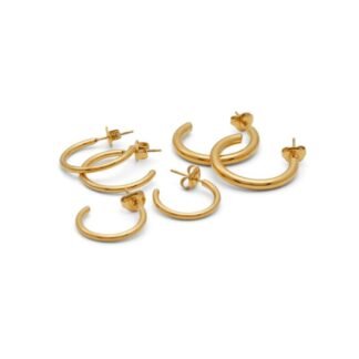 Gold Elastane Earrings