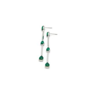 Green Elastane Earrings