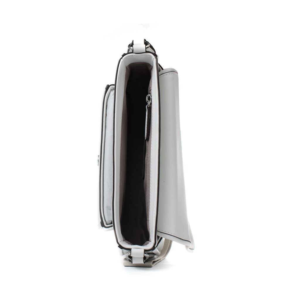 White Leather Shoulder Bag - Image 3