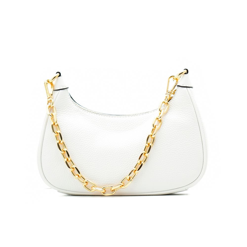 White Leather Shoulder Bag - Image 2