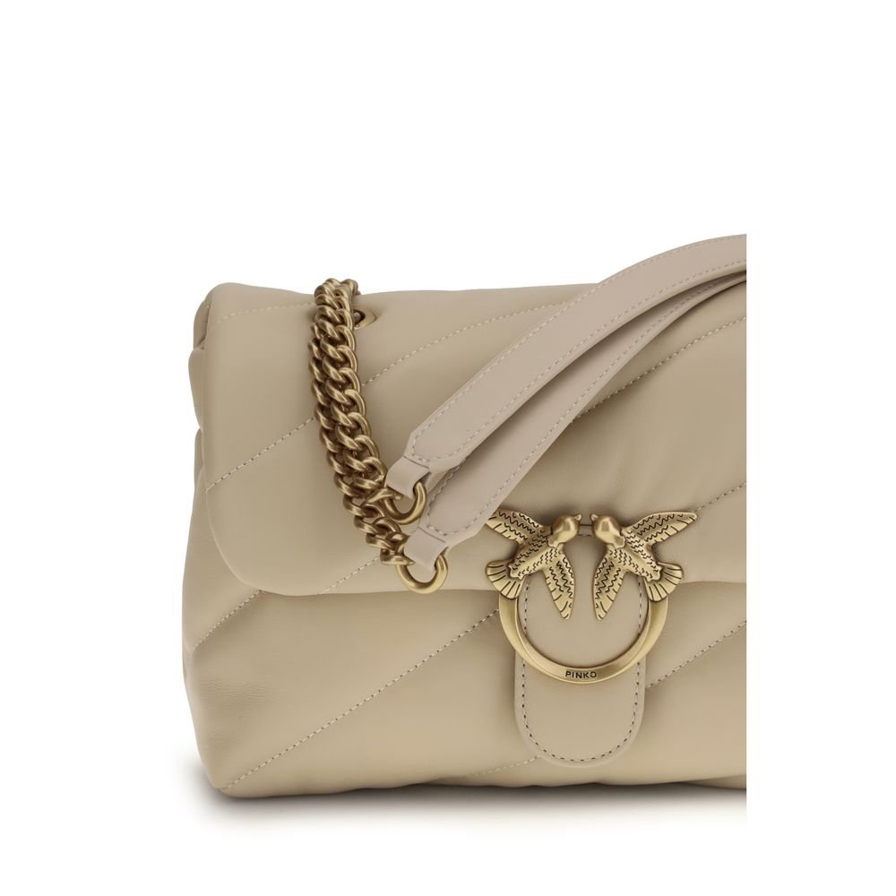 Beige Calf Leather Bos Taurus Shoulder Bag - Image 4