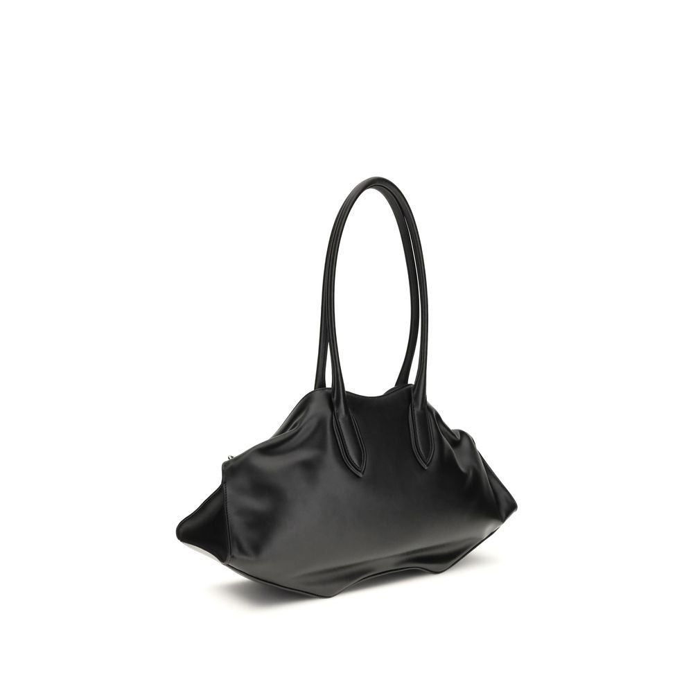 Black Calf Leather Bos Taurus Shoulder Bag - Image 3