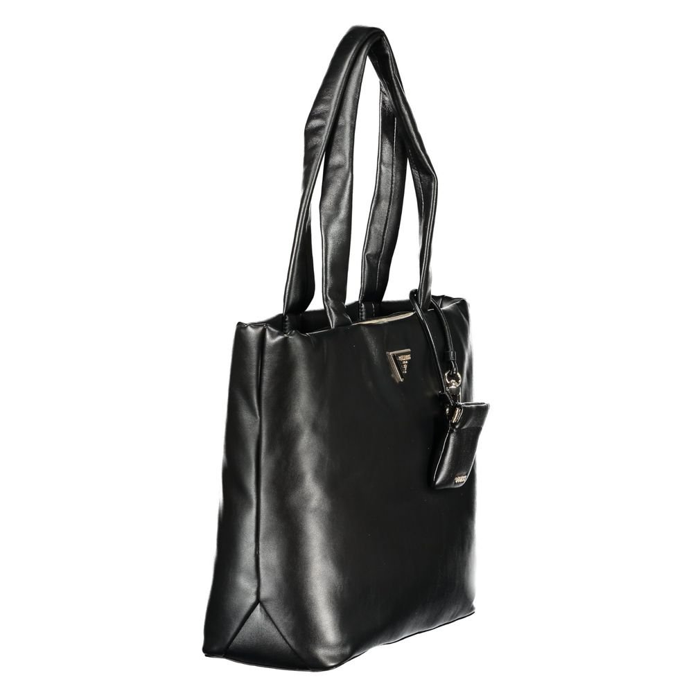 Black Polyurethane Women's Handbag - Image 3