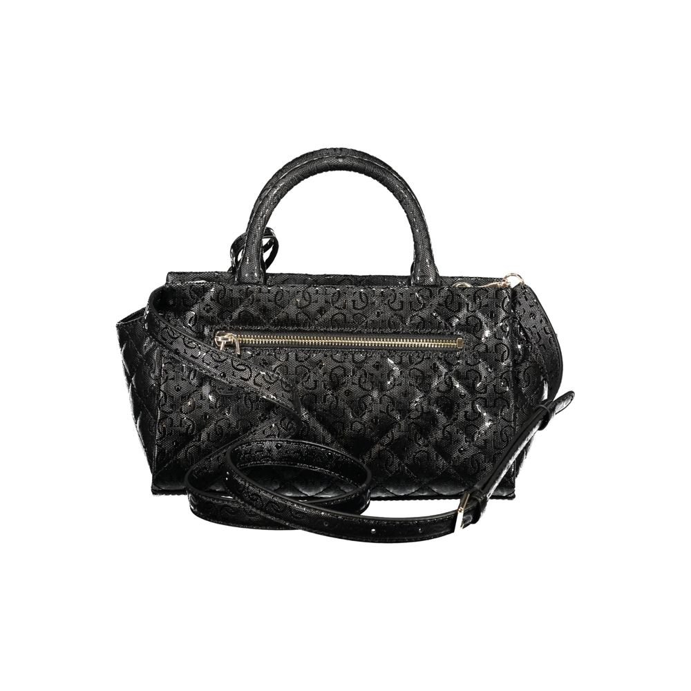 Black Polyurethane Women Handbag - Image 2