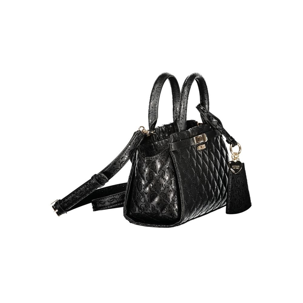 Black Polyurethane Women Handbag - Image 3