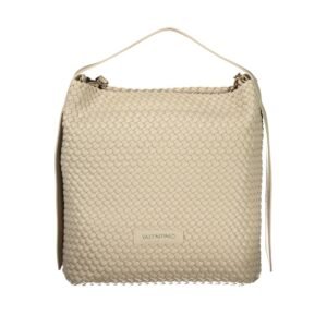 Beige Polyurethane Women's Bag