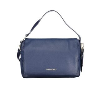 Blue Polyurethane Women's Bag