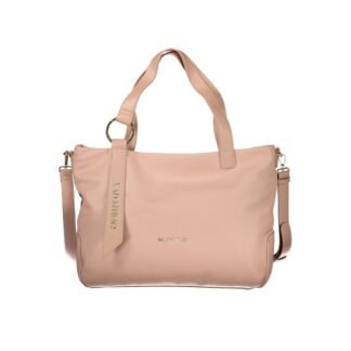 Pink Polyurethane Women's Bag