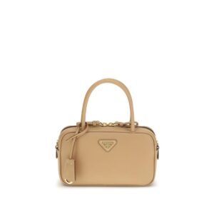Beige Calf Leather Bos Taurus Handbag