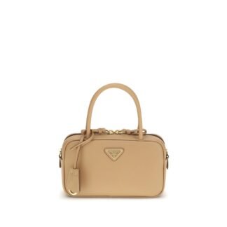 Beige Calf Leather Bos Taurus Handbag