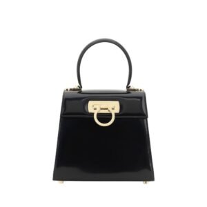 Black Calf Leather Bos Taurus Handbag