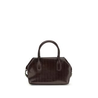 Brown Polyethylene Shoulder Bag