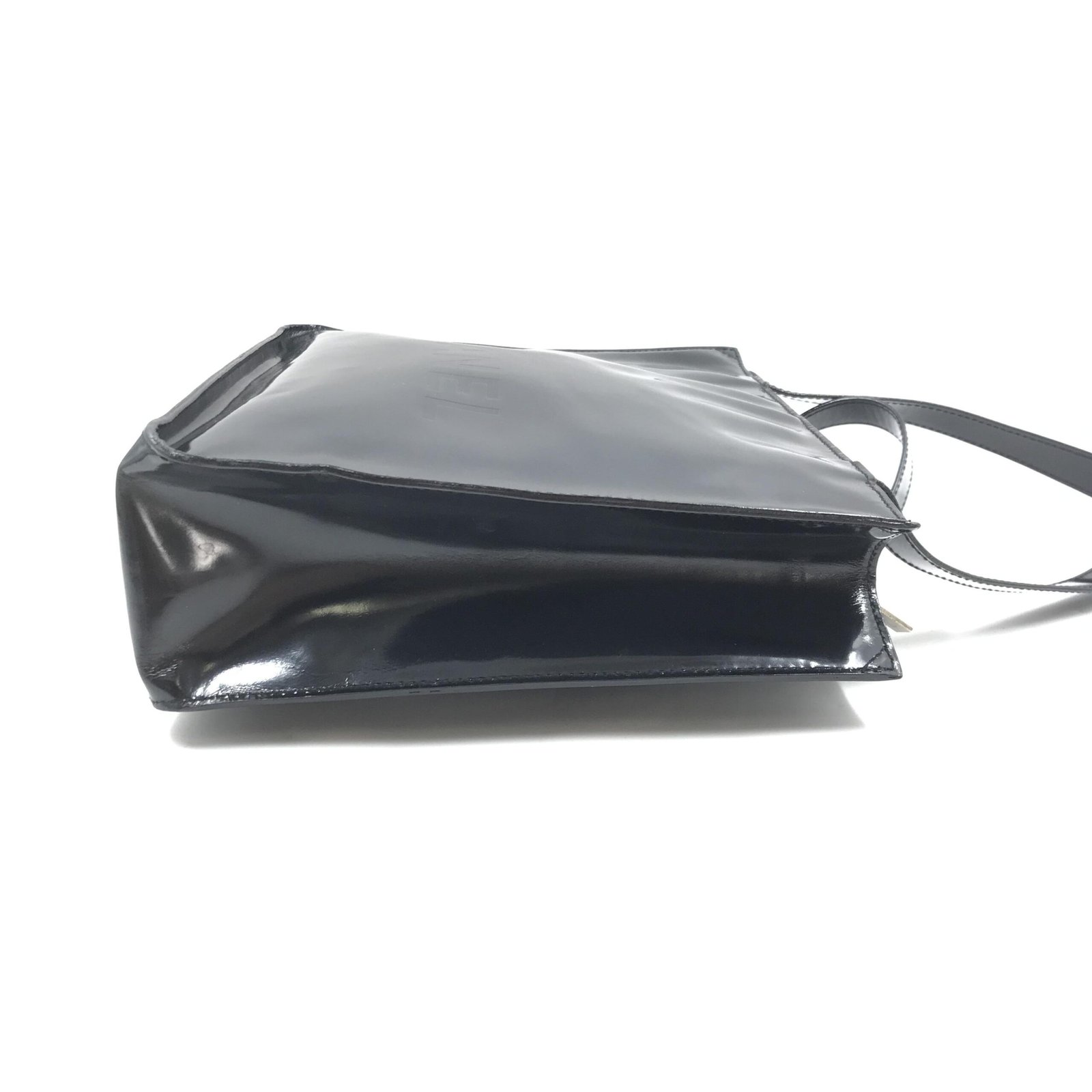 Black Patent Leather Tote - Image 3