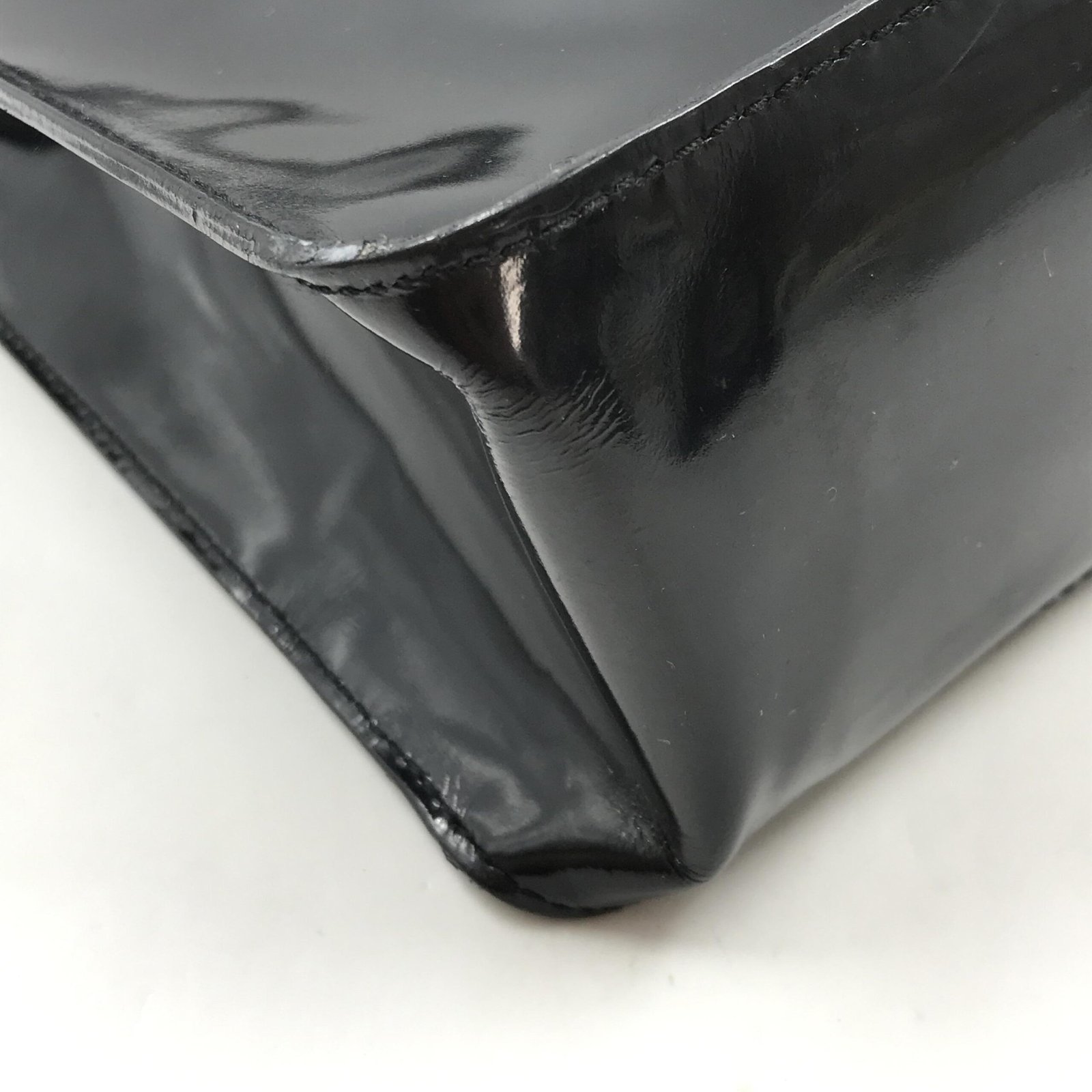 Black Patent Leather Tote - Image 5