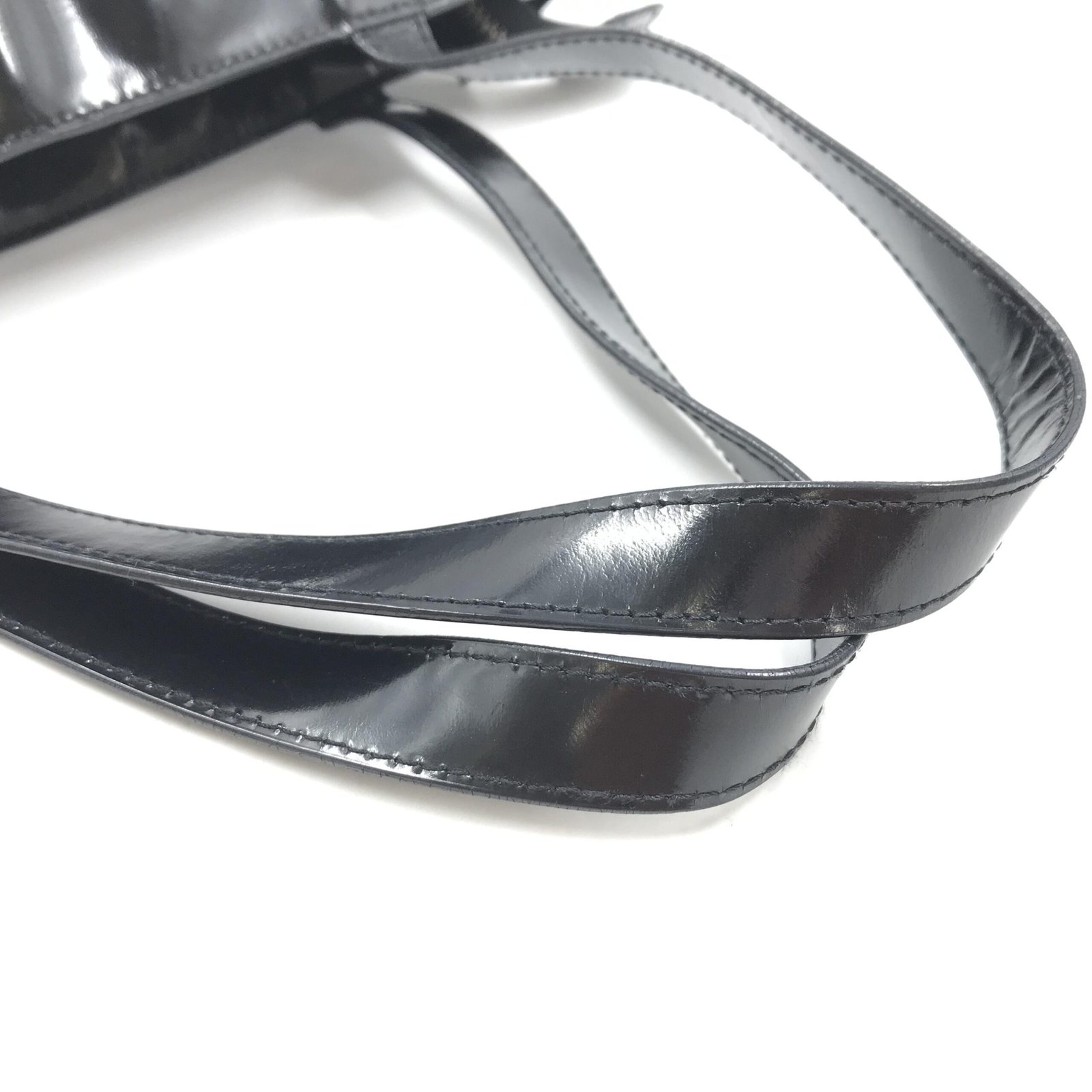 Black Patent Leather Tote - Image 6