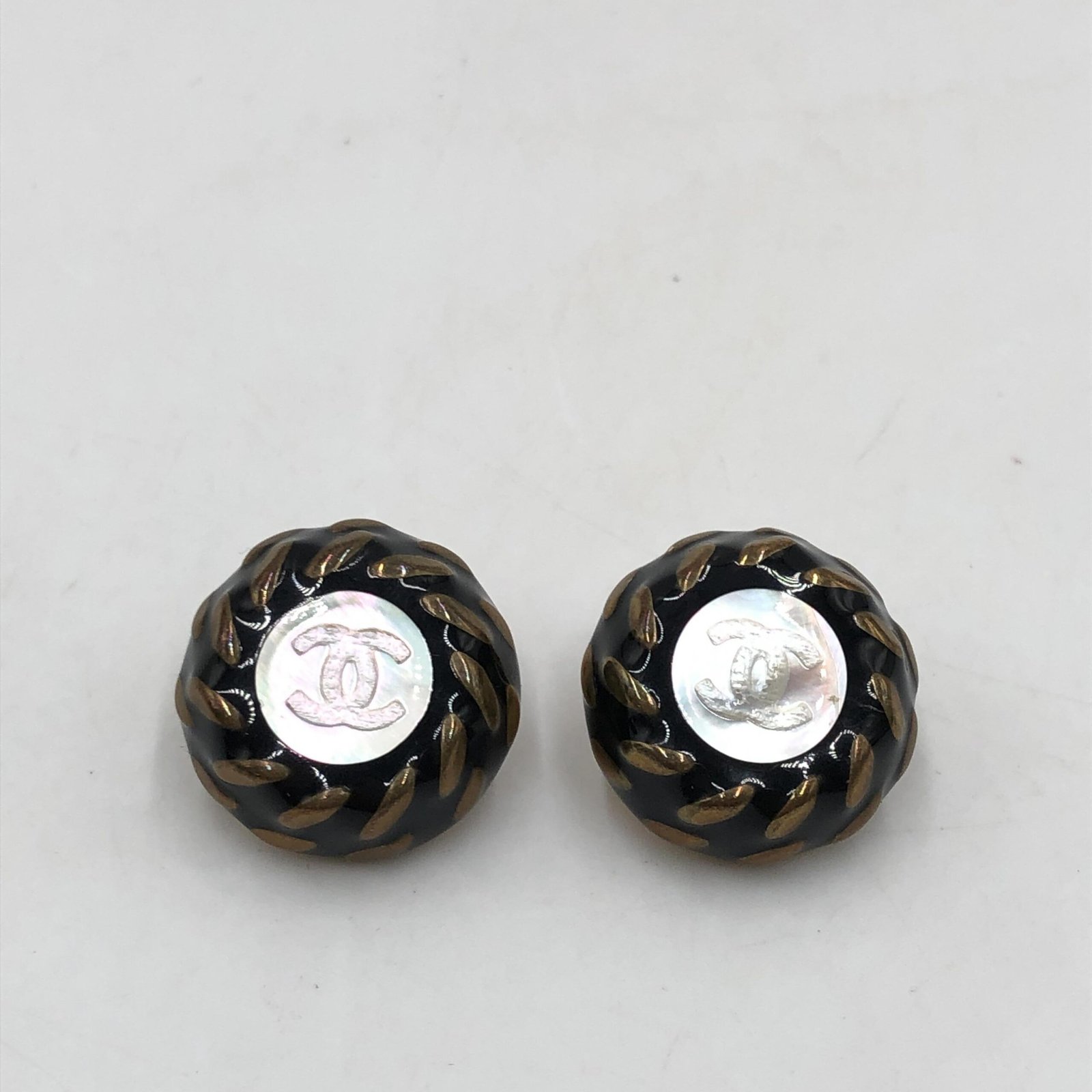 CC Button Clip-On Earrings - Image 3