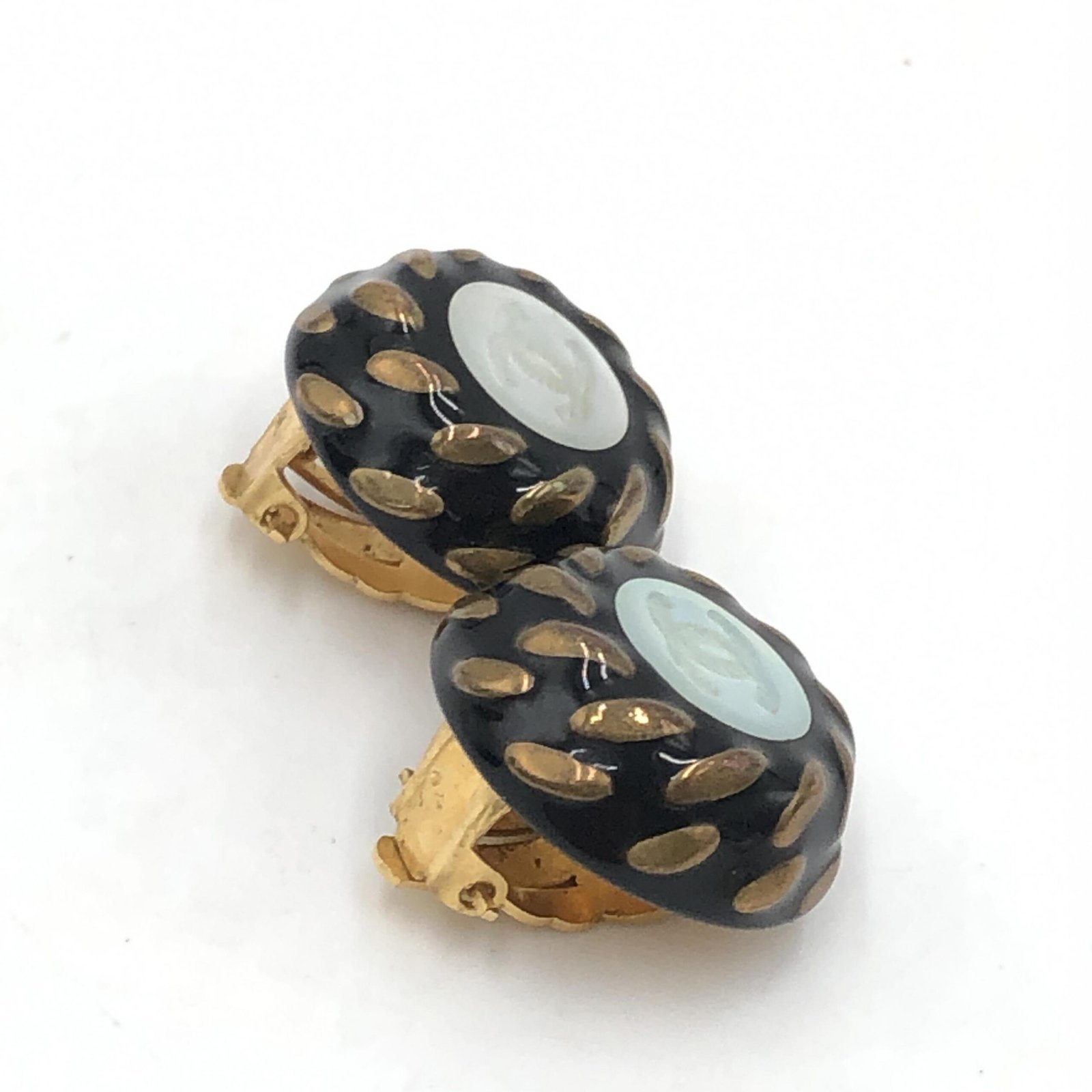 CC Button Clip-On Earrings - Image 6