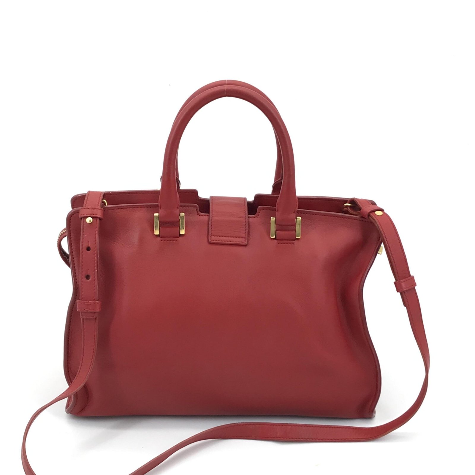 Leather Handbag With Y Logo - Image 3