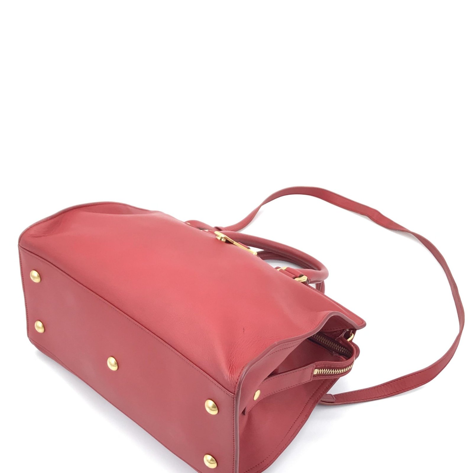 Leather Handbag With Y Logo - Image 6