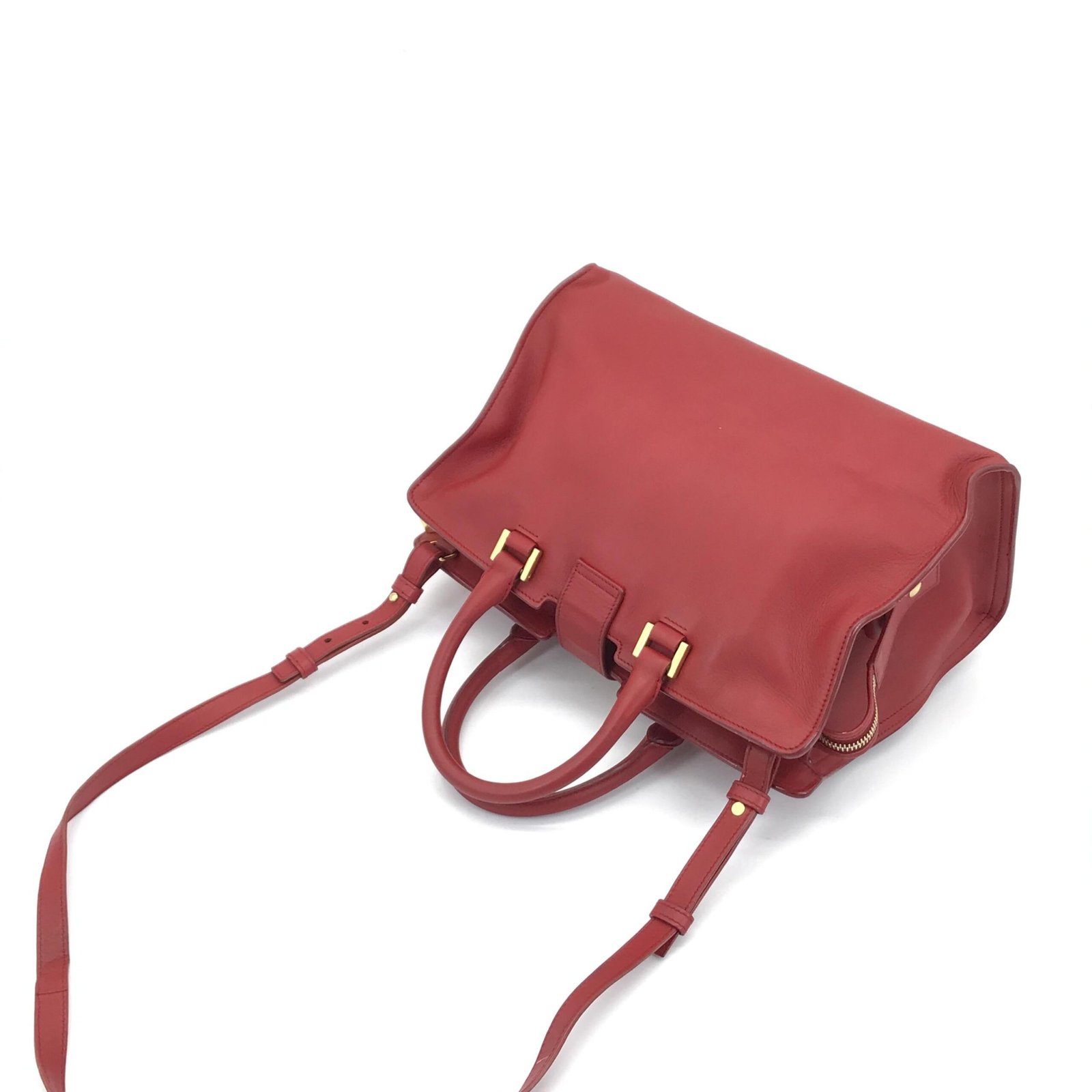 Leather Handbag With Y Logo - Image 7