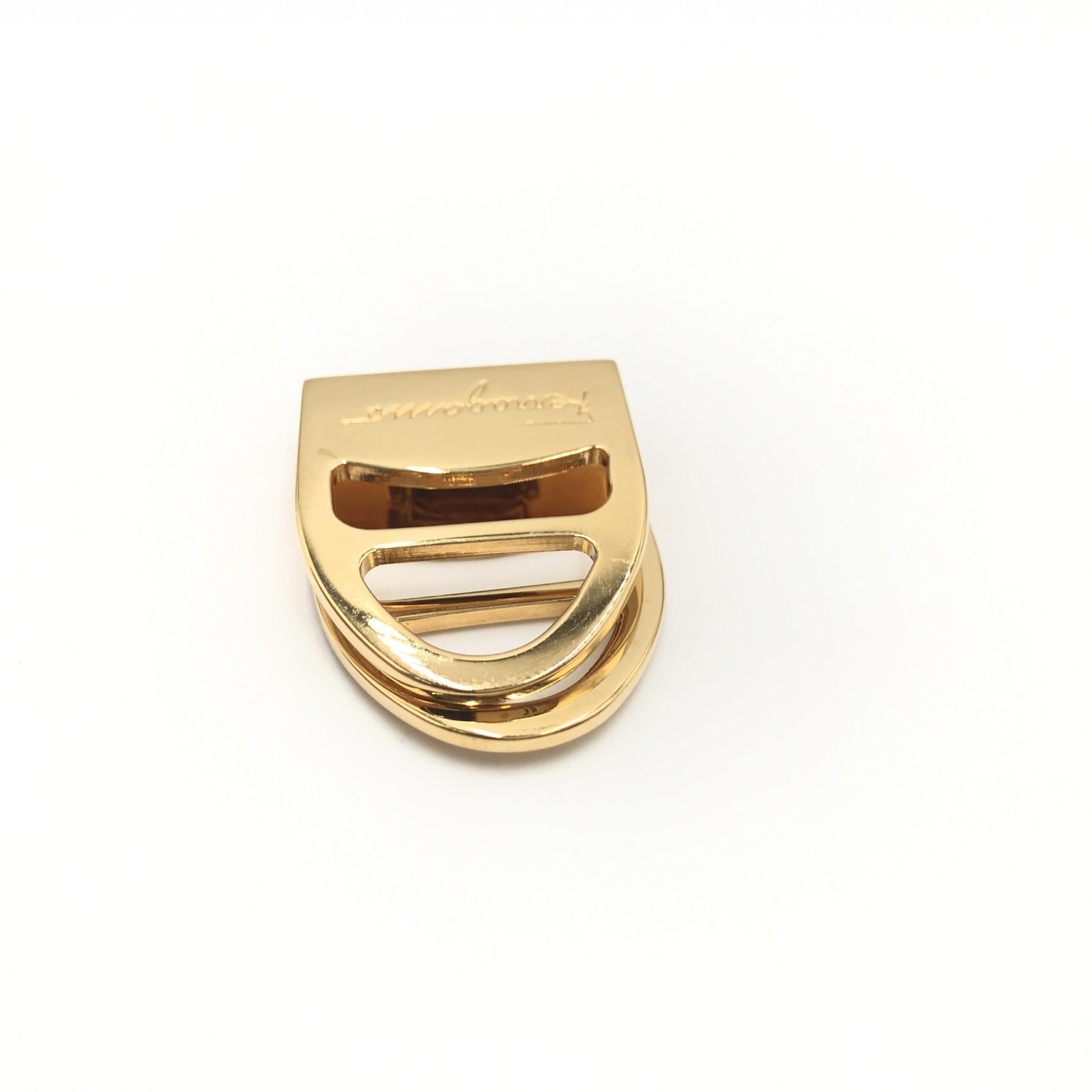 Salvatore Ferragamo Vara Metal Scarf Ring - Image 4