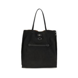 Black Calf Leather Bos Taurus Shoulder Bag