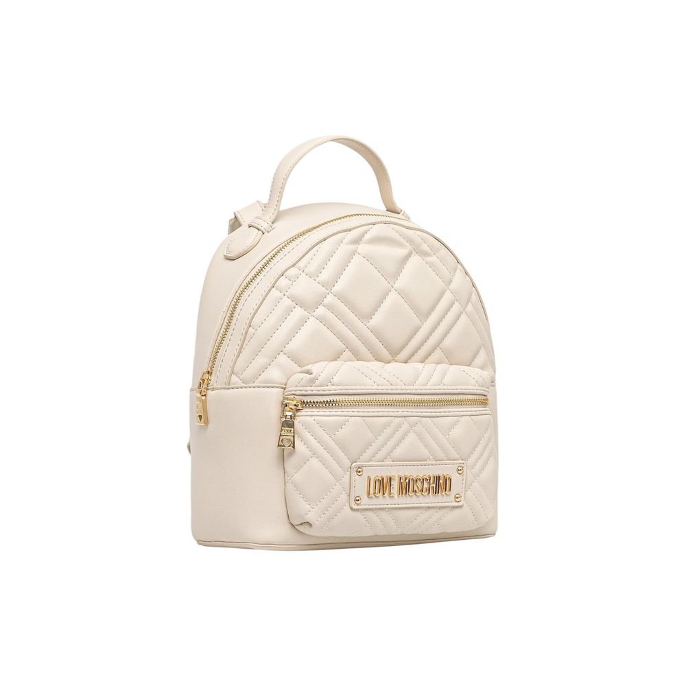 Beige Polyethylene Backpack - Image 2