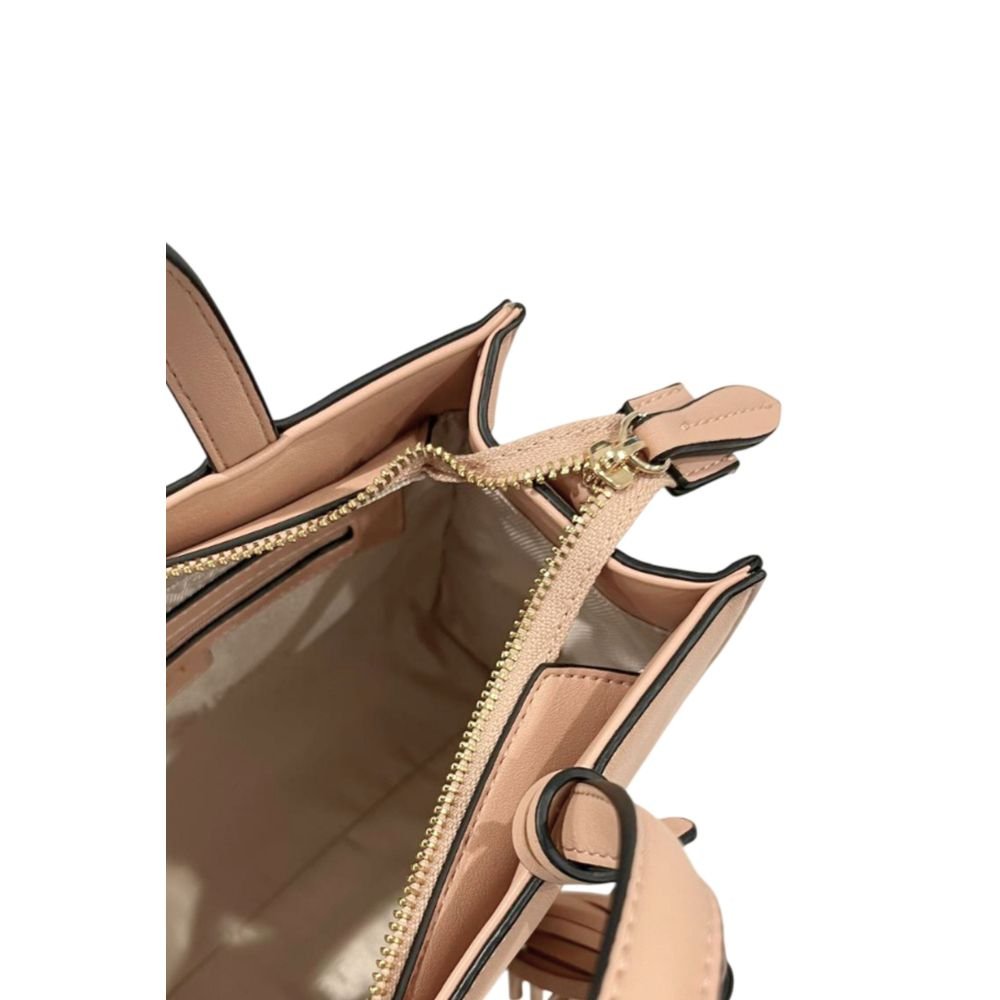 Pink PU Women Handbag - Image 7