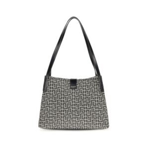 Black Cotton Shoulder Bag
