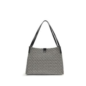 Black Cotton Shoulder Bag