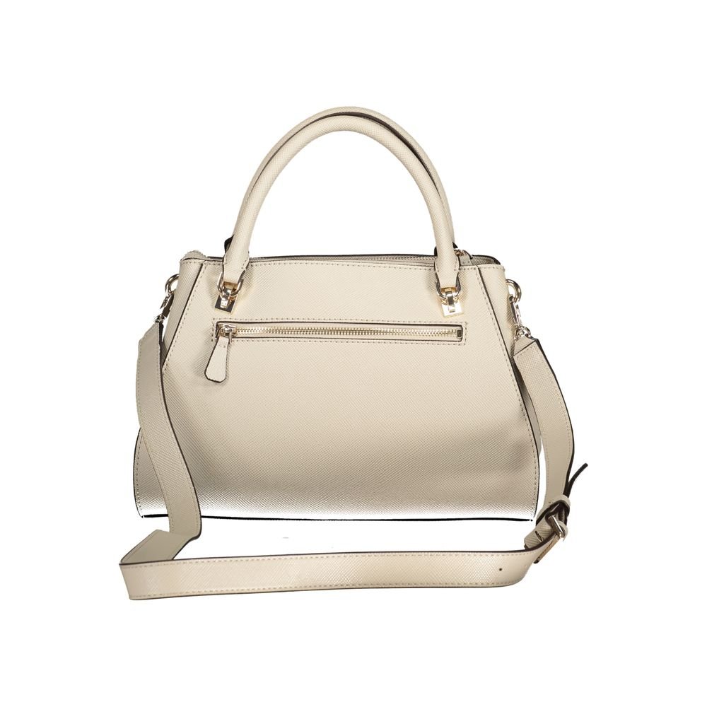 Beige Polyurethane Women Handbag - Image 2