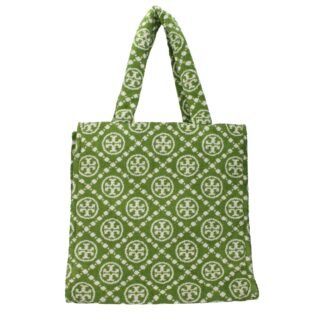 Green Cotton-Like Shoulder Bag