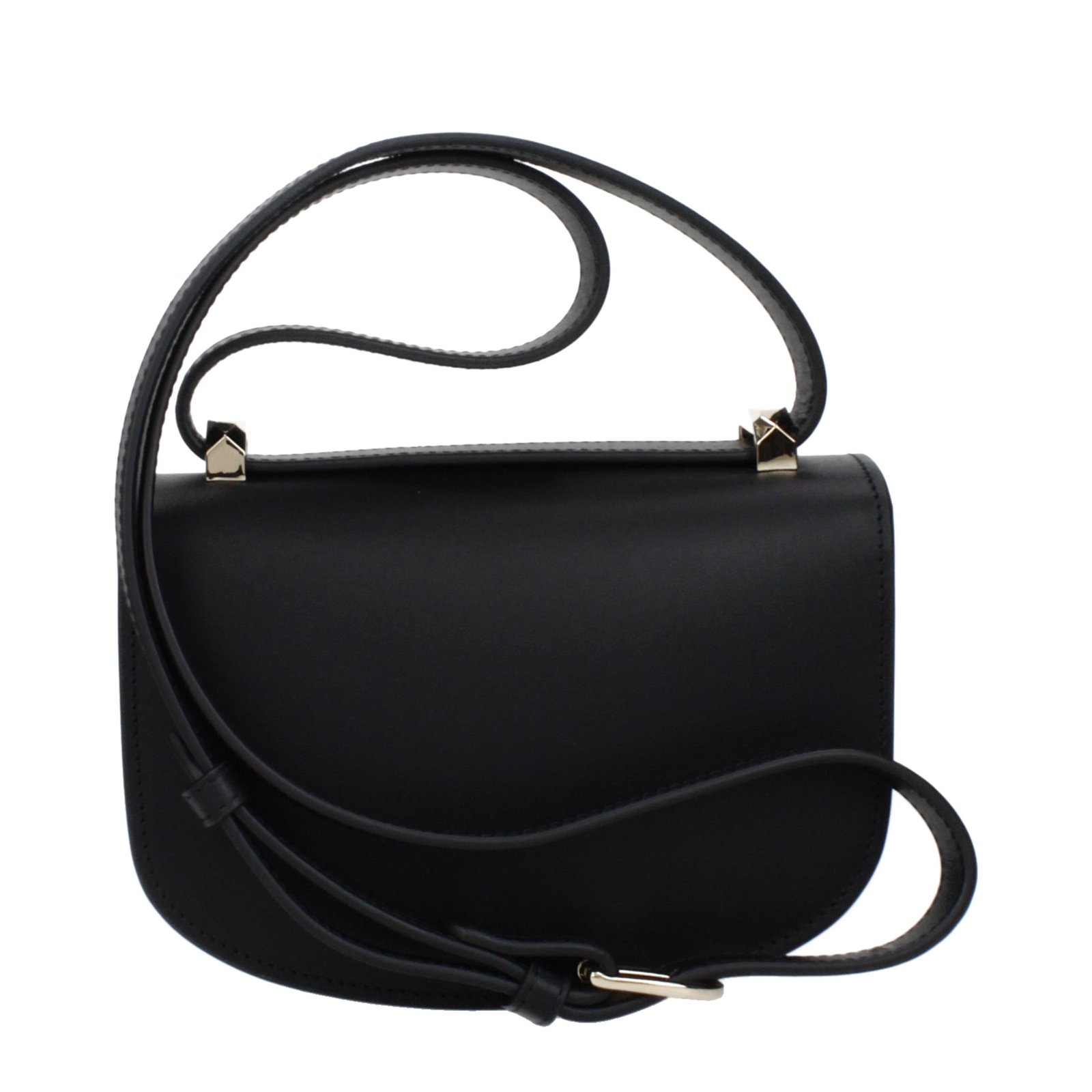 Black Leather Shoulder Bag - Image 3