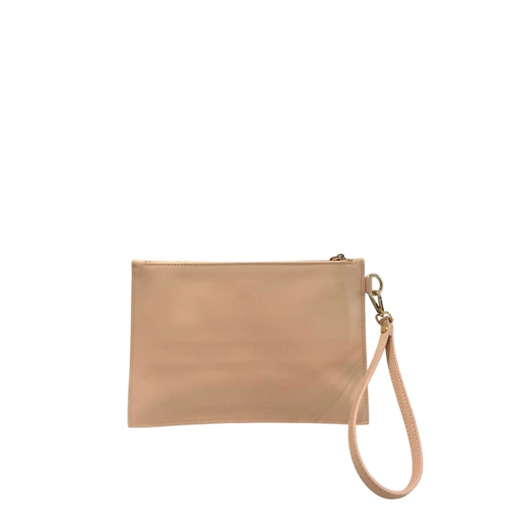 Pink Polyurethane Women Clutch - Image 2