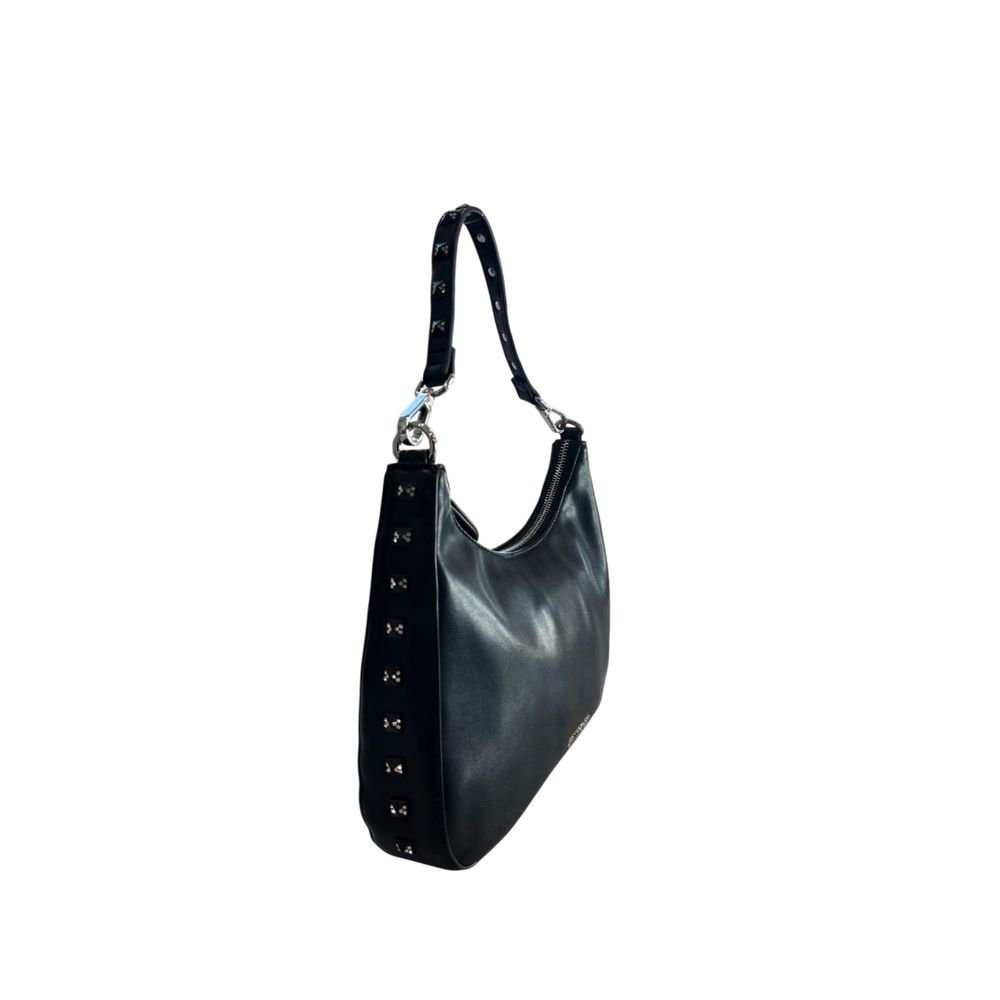 Black Polyurethane Women Shoulder Bag - Image 2