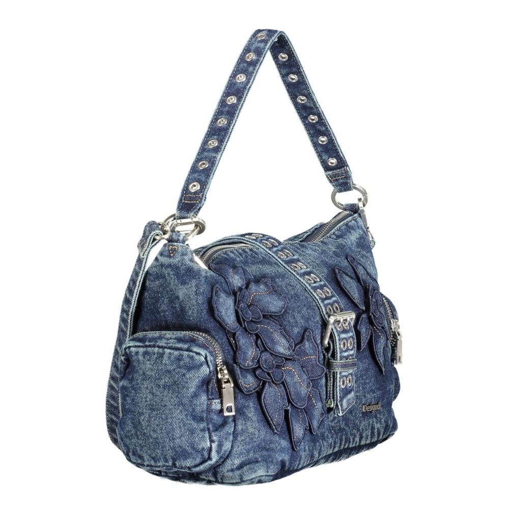 Blue Cotton Women Bag - Image 3