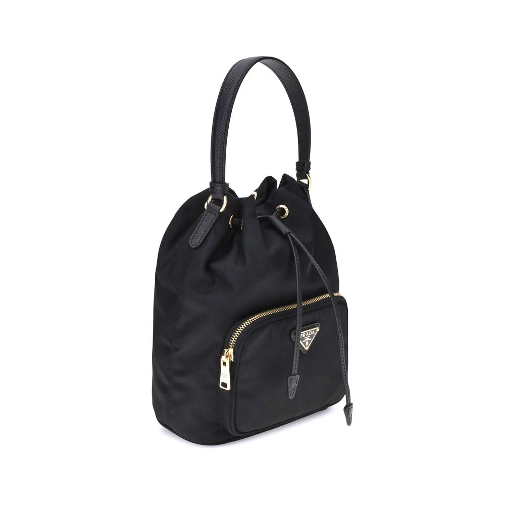 Black Recycled Polyamide Backet Bag - Image 2
