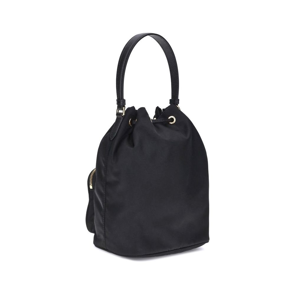 Black Recycled Polyamide Backet Bag - Image 3