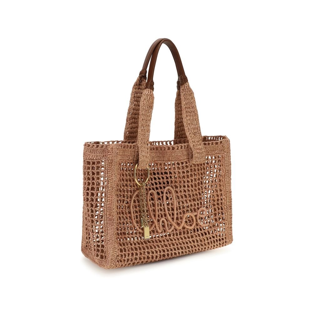 Beige Raffia Shoulder Bag - Image 2