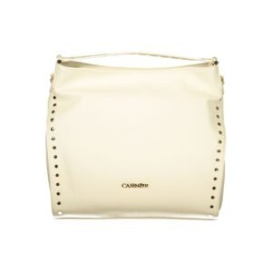 Beige Polyurethane Women Shoulder Bag