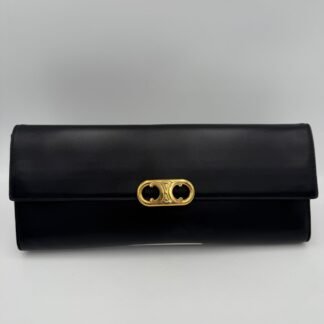 CELINE TRIOMPHE Black Clutch