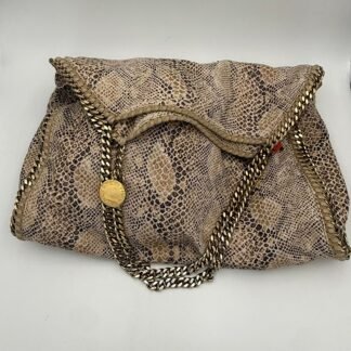 STELLA MCCARTNEY Falabella Grande Vegan Reptile Skin Handbag