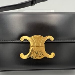 CELINE CLAUDE TRIOMPHE Black Handbag