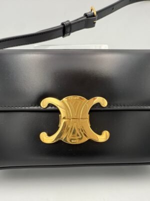 CELINE CLAUDE TRIOMPHE Black Handbag