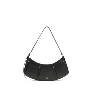 Black Calf Leather Bos Taurus Shoulder Bag