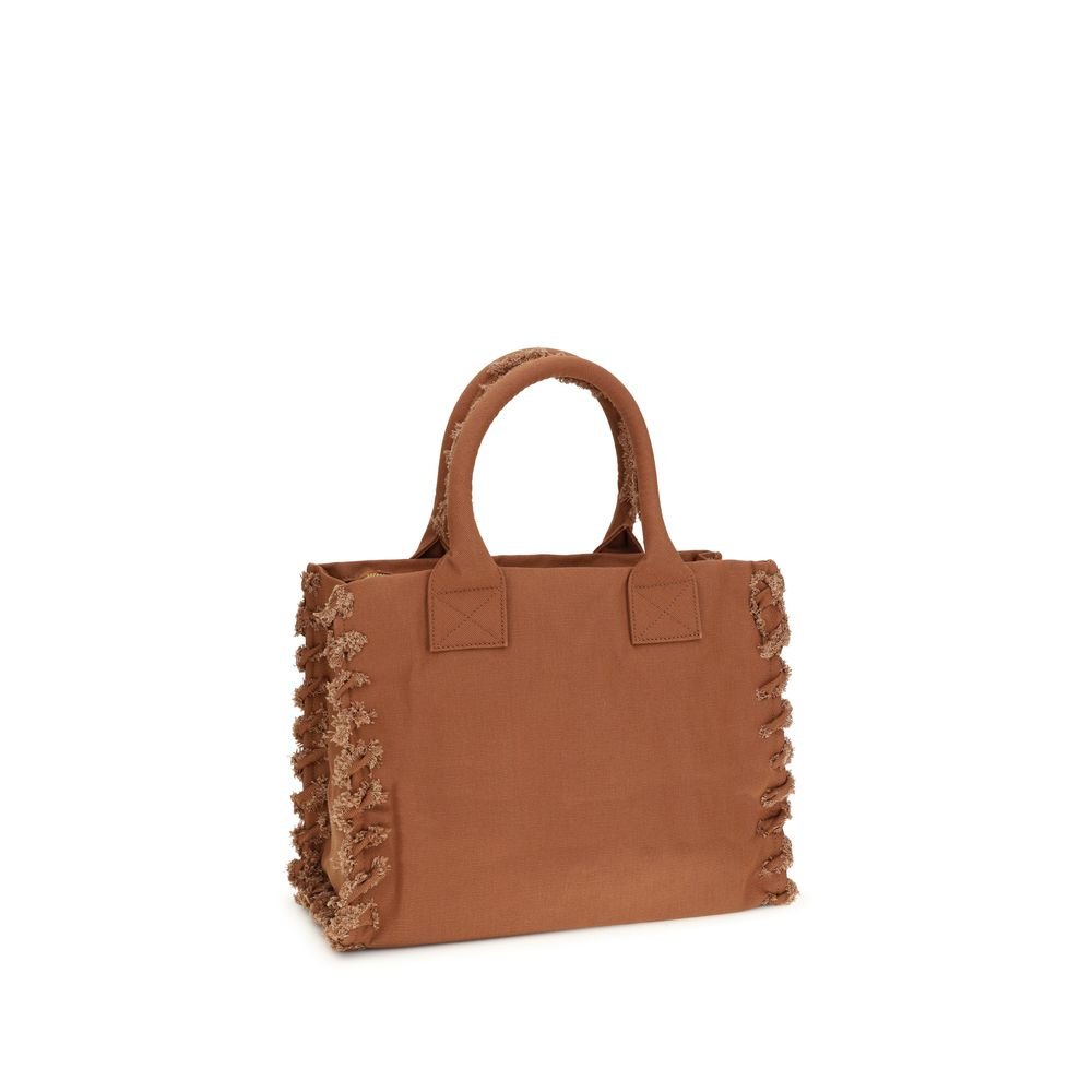 Brown Cotton Shoulder Bag - Image 3