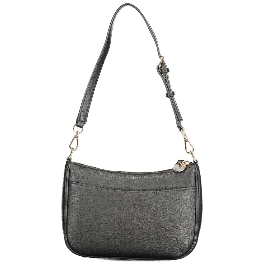 Black Polyurethane Women's Handbag - Image 2