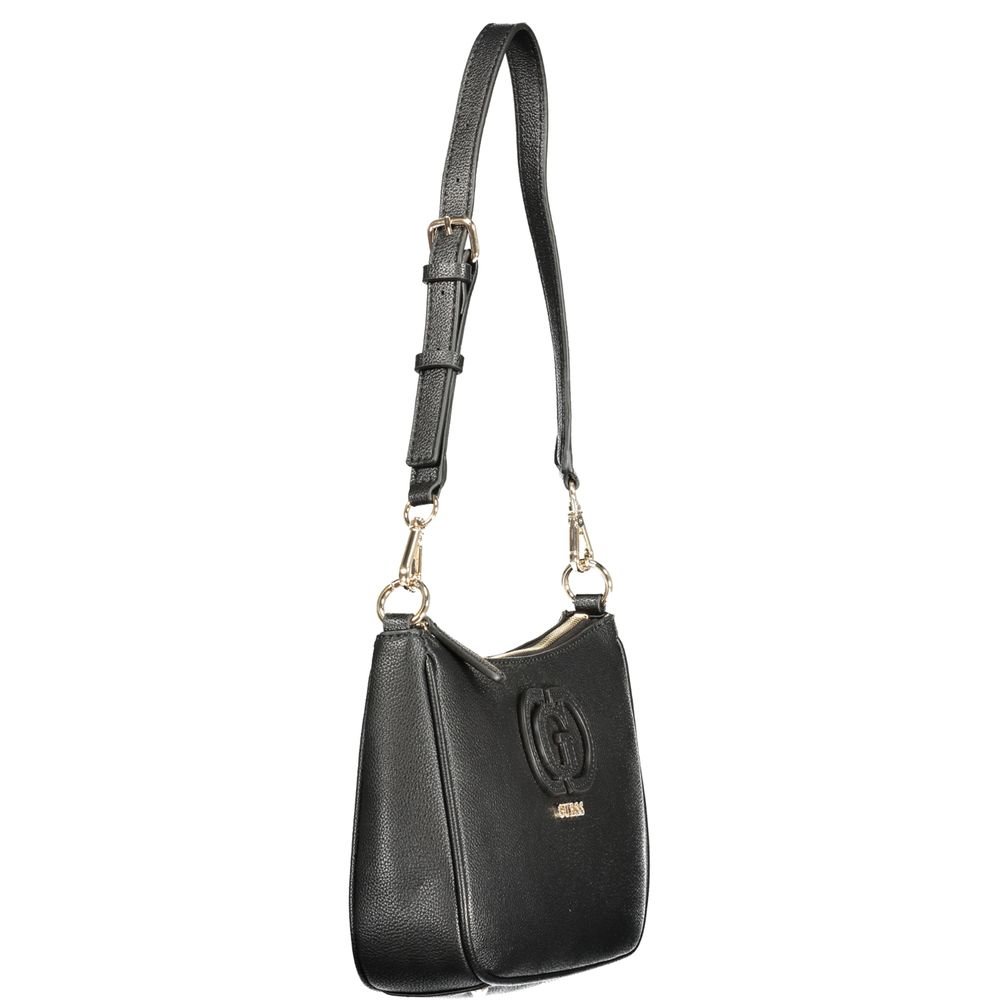 Black Polyurethane Women's Handbag - Image 3